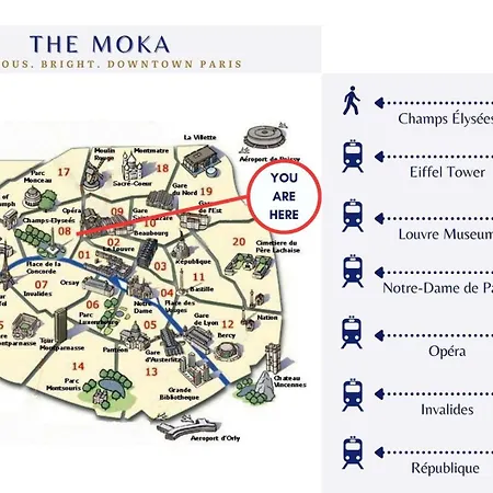 Le Moka - Duplex & Bright- Near Champs-elysees Apartment *